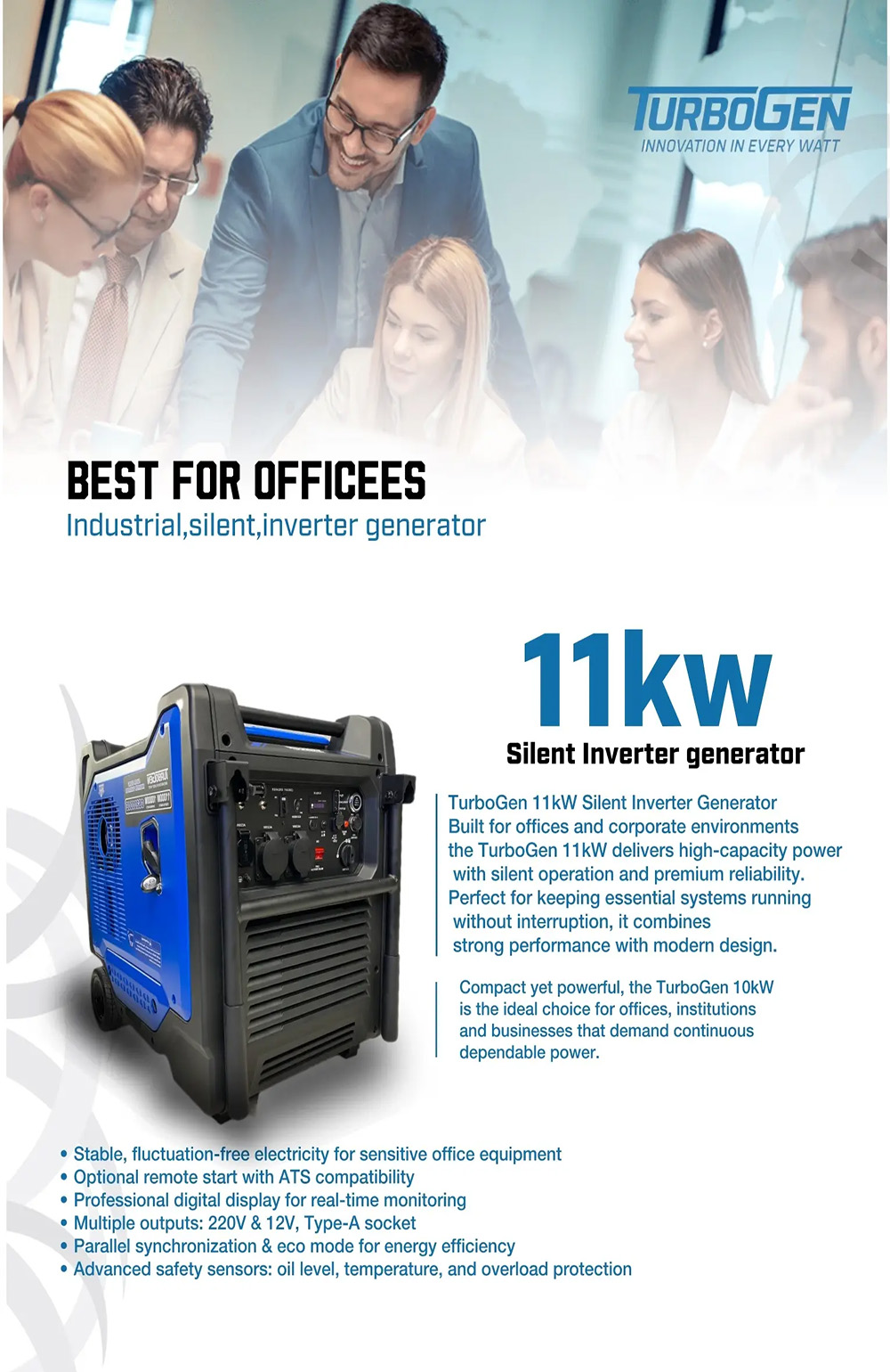 موتور برق توربوژن 11 کیلووات مدل GS20000E