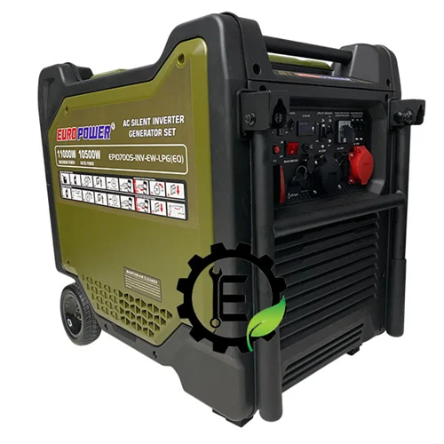 موتور برق دوگانه سوز یورو پاور 11 کیلووات مدل EP10700S-INV-EW-LPG ریموتی
